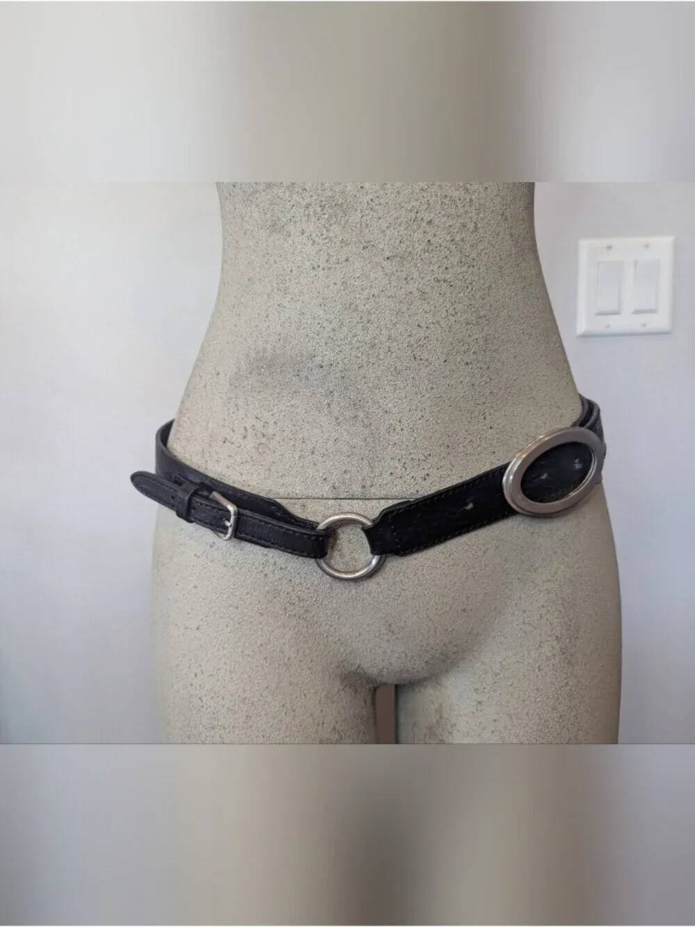 Y2K Vintage Jacob Leather Hip Belt Convertible Waist Belt, Made In Canada Size S